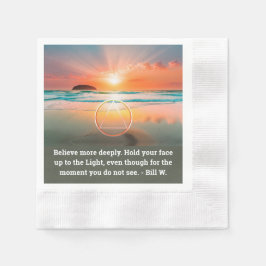 Guardanapo De Papel Custom AA Prayer Napkin | Sunrise Beach Symbol