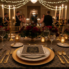 Guardanapo De Papel Custom Art Deco Embroidered-Style Wedding Napkins