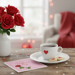 Guardanapo De Papel Custom Happy Valentine’s Day Rose