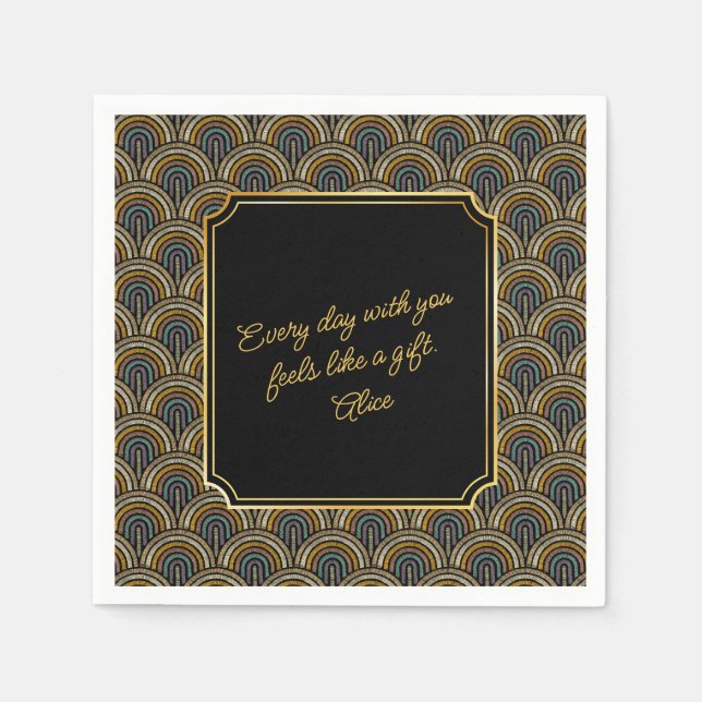 Guardanapo De Papel Custom Heartfelt Love Note Wedding Napkins (Frente)