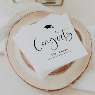 Guardanapo De Papel Custom High School Or College Graduation Napkin