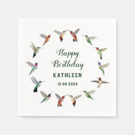 Guardanapo De Papel Custom Hummingbird Birthday