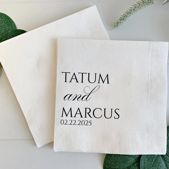 Guardanapo De Papel Custom Napkins, Wedding, Anniversary, Engagement (Criador carregado)