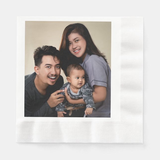 Guardanapo De Papel Custom Photo Personalized (Frente)