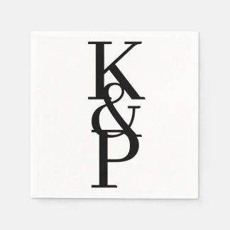 Guardanapo De Papel Custom Wedding Napkins with Initial Logo