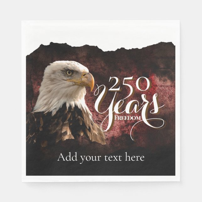 Guardanapo De Papel Customizable America's 250th Birthday Paper Napkin (Frente)