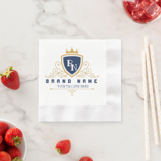 Guardanapo De Papel Customize Luxury hotel business or restaurant logo