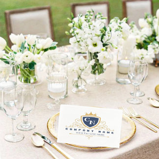 Guardanapo De Papel Customize Luxury hotel business or restaurant logo