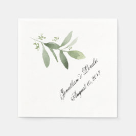 Guardanapo De Papel Customize your wedding napkins greenery