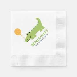 Guardanapo De Papel Cute Alligator Birthday