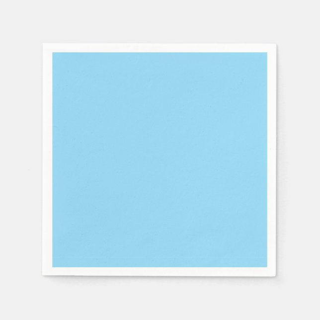Guardanapo De Papel Cute Baby Blue Solid Napkins (Frente)