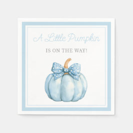 Guardanapo De Papel Cute Blue Pumpkin Boy Baby Shower
