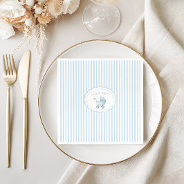 Guardanapo De Papel Cute Blue Stroller Doodle Baby Boy Shower