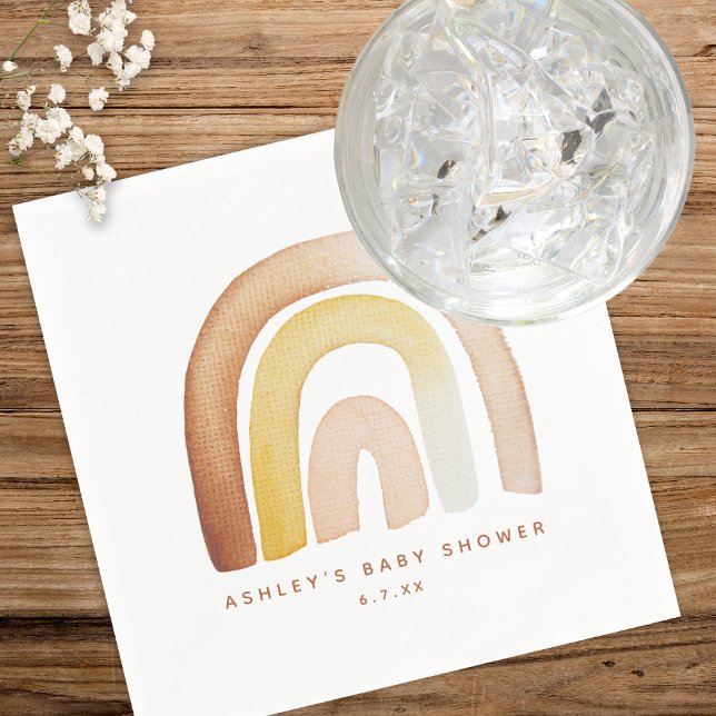 Guardanapo De Papel Cute Boho Arco-Íris Gênero Chá de fraldas neutro (Criador carregado)