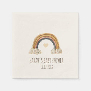 Guardanapo De Papel Cute Boho Watercolor Arco-Íris Coração Arco-Íris B