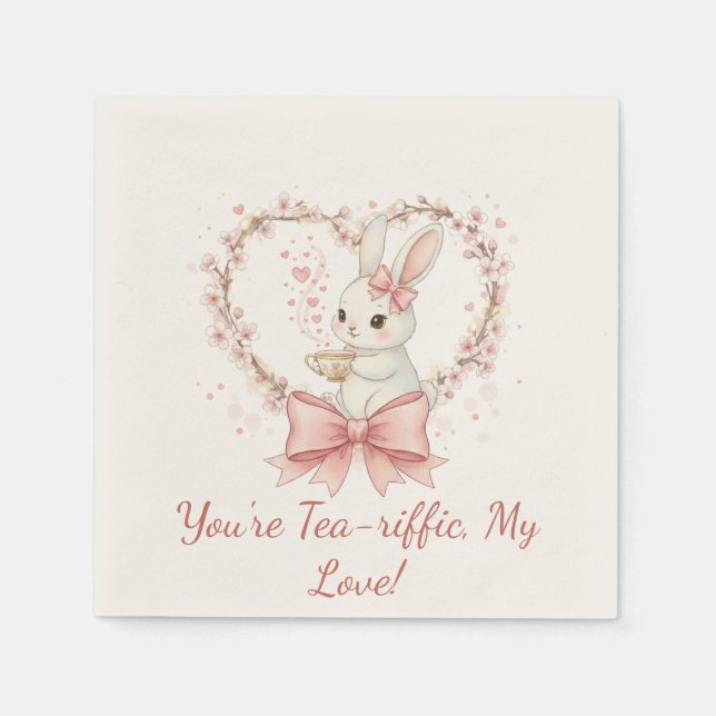 Guardanapo De Papel Cute Bunny Party - Personalized Event Decor (Frente)