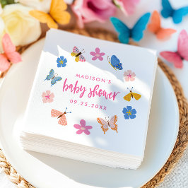 Guardanapo De Papel Cute Butterflies Baby Shower