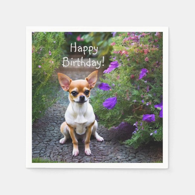 Guardanapo De Papel Cute Chihuahua Paper Napkins (Frente)