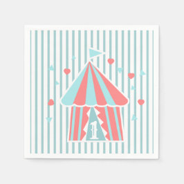 Guardanapo De Papel Cute Circus Tent Primeiro Aniversário