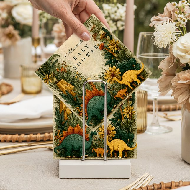 Guardanapo De Papel Cute Dinosaur Baby Shower (Criador carregado)