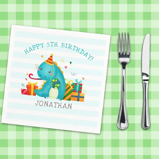 Guardanapo De Papel Cute Dinosaurs Stomp Chomp and roar birhtday Kids (Criador carregado)