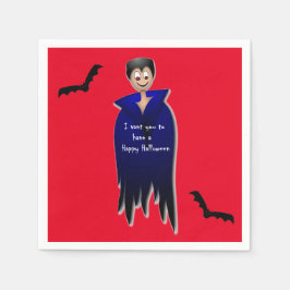 Guardanapo De Papel Cute Dracula Halloween