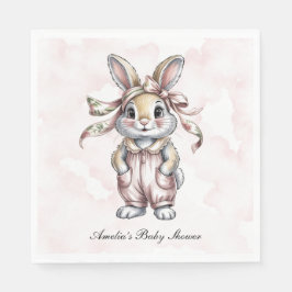 Guardanapo De Papel Cute Floral Bunny Girl Baby Shower 