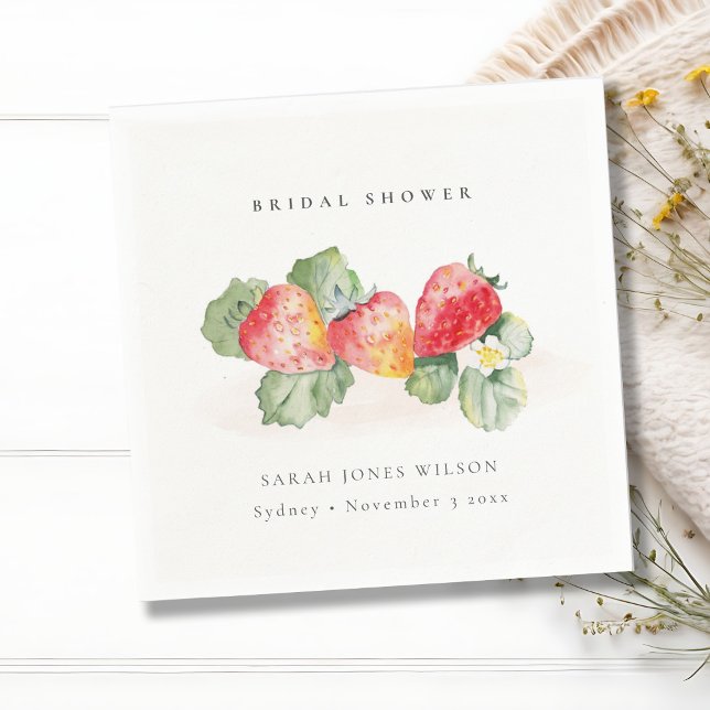 Guardanapo De Papel Cute Folhagem de Morango Vermelho Folhas de Noiva (Criador carregado)