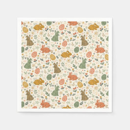 Guardanapo De Papel Cute Hand Drawn Spring Bunnies Napkins