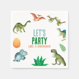 Guardanapo De Papel Cute Happy Dinosaur Birthday Party Paper Napkins