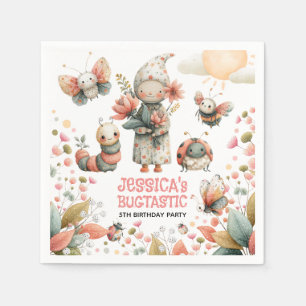 Guardanapo De Papel Cute Insetos Pastel BUGTASTIC Aniversário de crian