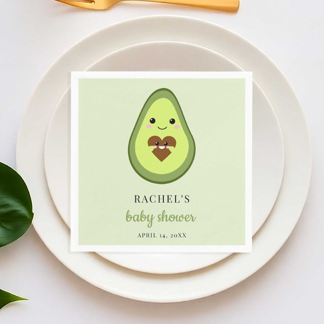 Guardanapo De Papel Cute Kawaii Avocado Chá de fraldas Grávida Fiesta (Criador carregado)