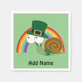 Guardanapo De Papel Cute Leprechaun Snail