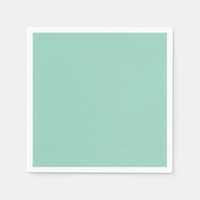 Guardanapo De Papel Cute Light Teal Solid Napkins (Frente)