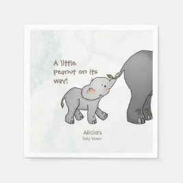 Guardanapo De Papel Cute Little Peanut On its Way Baby Shower