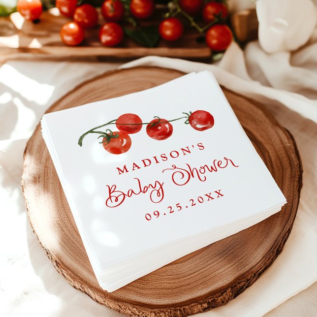 Guardanapo De Papel Cute Little Tomato Baby Shower (Criador carregado)