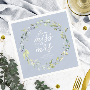 Guardanapo De Papel Cute Miss para Mrs Greenery Eucalyptus Chuveiro de
