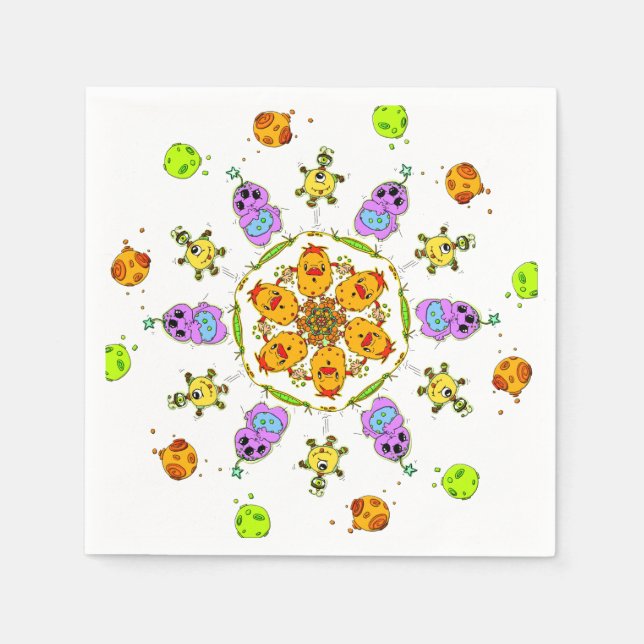 Guardanapo De Papel cute monsters (Frente)