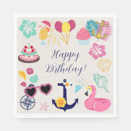 Guardanapo De Papel Cute Nautical Birthday