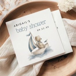 Guardanapo De Papel Cute Nautical Teddy Bear Boys Baby Shower