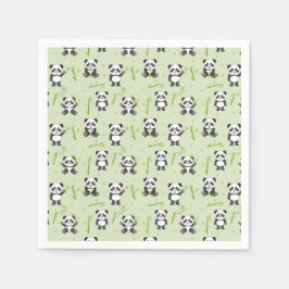 Guardanapo De Papel Cute Panda Bear Bamboo Kawaii Animals Pattern