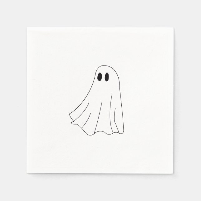 Guardanapo De Papel Cute Pastel Ghost Pattern (Frente)