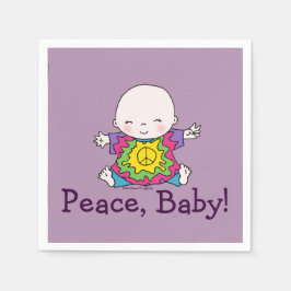 Guardanapo De Papel Cute Peace Baby Hippie / Hippy Tie Dye