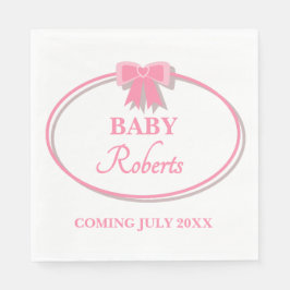 Guardanapo De Papel Cute Pink Heart Girl Baby Shower