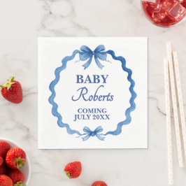 Guardanapo De Papel Cute Royal Blue Boy Baby Shower
