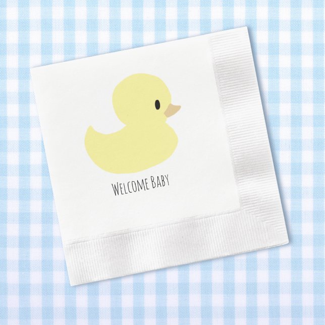 Guardanapo De Papel Cute Rubber Duck Personalized Baby Shower Custom (Criador carregado)