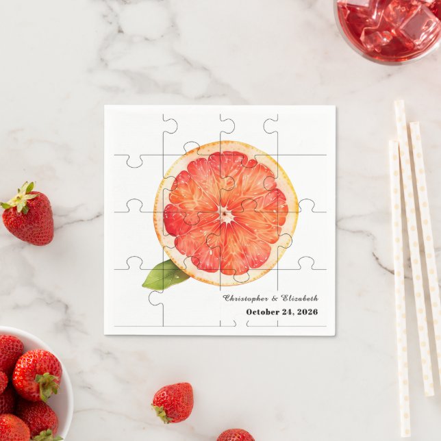 Guardanapo De Papel Cute Squeeze the Day Citrus Grapefruit Wedding (Insitu)