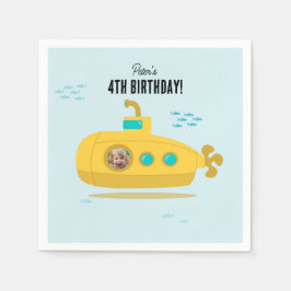Guardanapo De Papel Cute Submarine Deep Sea Birthday Kids Photo