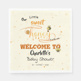 Guardanapo De Papel Cute Sweet Honey & Kawaii Eyeball Text Baby Shower