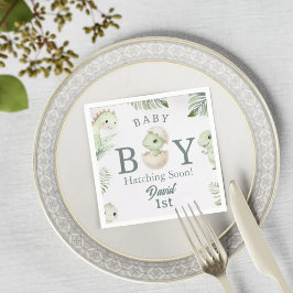 Guardanapo De Papel Cute Watercolor Dinosaur 1st Birthday & Baby